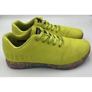 Nobull Unisex Men's 8.5 /Women's 10 Yellow Swirl Neon Glitch Trainer SuperFabric